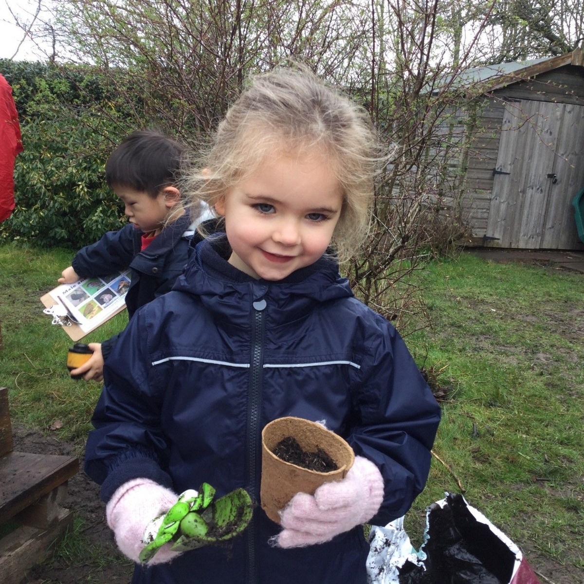 Warwick Preparatory School - Planting Beans At Forest School